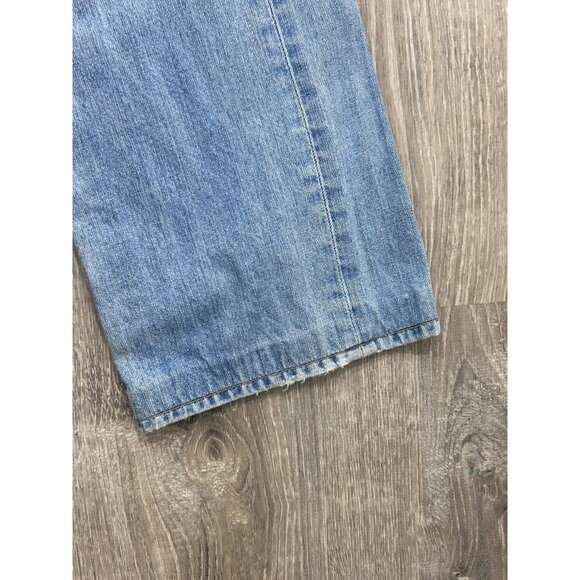 True Religion Jeans Men's Size 34 Wide Leg Embroidered Pockets Denim Blue - Picture 9 of 12